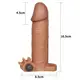 Насадка с вибрацией Add 2" Vibrating Penis Sleeve Brown