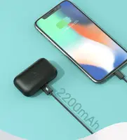 Беспроводные Bluetooth наушники Haylou T15 с чехлом-аккумулятором Черный