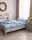Постельное белье семейное Dushka Home Страйп сатин 20531 160х215х2 см голубое