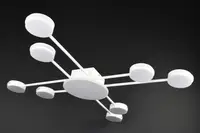 Люстра светодиодная потолочная LED светильник для квартиры на потолок лэд 27565 Белый 10х100х100 см.