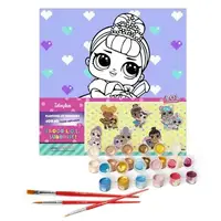 Картина за номерами з фарбами металік "L.O.L. Surprise! TroopSurprise Crystal Queen With Crystal Bunny" 40х40 см