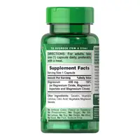 Витамины и минералы Puritan's Pride Triple Magnesium Complex 400 mg, 60 капсул