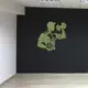 Трафарет для покраски Спортсмен с гантелями, одноразовый из самоклеящейся пленки 116 х 116 см