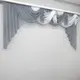 Ламбрекен на карниз 2,5 м. Цвет графитовый с белым. Код 005л