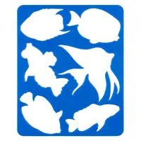 Трафарет для рисования 1 Вересня Аквариумные рыбки 940349 20х16 см синий