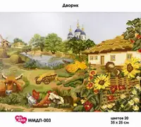 Заготовка для вышивки ТМ Мосмара Домик у озера ММДП-003 [Материал: Атлас подклеенный флизелином]