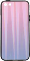 Чехол-накладка TOTO Aurora Print Glass Case Apple iPhone SE/5s/5 Lilac