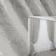 Комплект готовых штор из ткани лён мрамор, коллекция "Pavliani". Цвет серый. Код 1179ш 2.5 (2шт. 2,5х2,7м.)