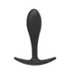 Силиконовая анальная втулка Black silicone, размер М