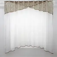 Гардина, (270х170см.) арка на кухню. Цвет белый с какао. Код 00к 59-599