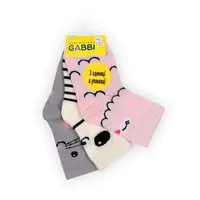 Дитячі шкарпетки для дівчинки GABBI NSD-540/3 (комплект 3 шт.) розмір 12-14 (90541)
