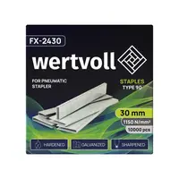 Скоби загартовані для пневмотеплера WERTVOLL, тип 90 30 мм/5.8х1.25 мм, 10000 шт. Gray (FX-2430)