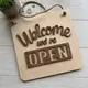 Универсальная деревянная табличка на дверь Открыто/Закрыто