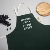 Фартук "Boyfriend №1 of the world", Хаки, английский