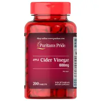Натуральная добавка Puritan's Pride Apple Cider Vinegar 600 mg, 200 таблеток