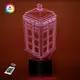 3D ночник "Тардис" (УВЕЛИЧЕННОЕ ИЗОБРАЖЕНИЕ) +пульт ДУ+сетевой адаптер+батарейки (3ААА)  3DTOYSLAMP