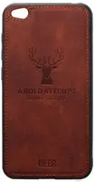 Чехол-накладка TOTO Deer Shell With Leather Effect Case Xiaomi Redmi Go Brown