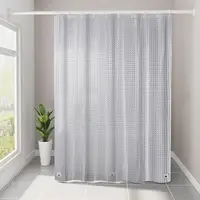 Шторка для ванної кімнати Bathlux 180 x 180 см люкс якість з водовідштовхувальним покриттям, Прозора