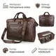 Сумка мужская Vintage 14371 для ноутбука 17 дюймов Коричневая