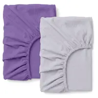 Набор простыней на резинке из вареного хлопка 180х200 SOFT VIOLET