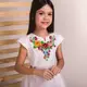 Вышитое платье Moderika Красотка белое со шлейфом 128