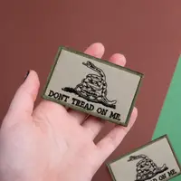 Набір шевронів 2 шт з липучкою Змія Don't Tread On Me 5х8 см, прапор США, Америки, вишитий патч, шеврон, нашивка