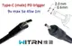 Переходник на 9v (max 5a, 45w) 2.0x0.6(1.0)mm 1m з USB Type-C (male) Power Delivery PD (WITRN) тригер (A class) 1 день гар.