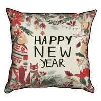 Подушка интерьерная из мешковины Happy New Year 45x45 см 45PHB_17NG023_BR