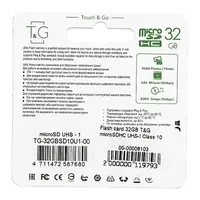 Карта пам'яті T&amp;G MicroSDHC UHS-I Class 10 TG-32GBSD10U1-00 32GB для зберігання та передачі інформації