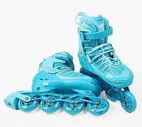 Роликовые коньки Best Roller 16-09 М колеса PU светятся (размер 34-38). Blue (193050)