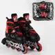 Роликовые коньки Best Roller (30-33) PU колёса, свет на переднем колесе, в сумке Red/Black (98927)