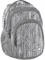 Вместительный женский рюкзак с сердечками Paso 30L PPMM19-2706 серый