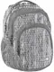 Вместительный женский рюкзак с сердечками Paso 30L PPMM19-2706 серый