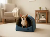 Будка для котов и собак Лофт синий