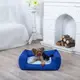 Лежанка для кота и собаки Комфорт синияя с мятным XL - 120 x 80