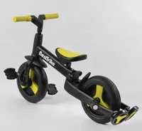 Велосипед-трансформер детский 10" Best Trike родительская ручка, съемные педали. Black (105224)