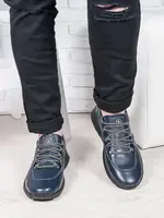Мужские кожаные кроссовки 6909-28