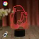 3D ночник "Амонг Ас 3" (УВЕЛИЧЕННОЕ ИЗОБРАЖЕНИЕ) + пульт ДУ + сетевой адаптер + батарейки (3ААА)  3DTOYSLAMP