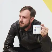 Чашка з Гусем Лучче не зв'язуватись. Блакитна