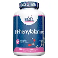 Аминокислота Haya Labs L-Phenylalanine 500 mg, 100 капсул