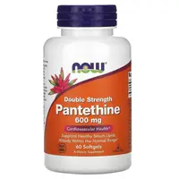 Витамины и минералы NOW Pantethine 600 mg Double Strength, 60 капсул
