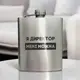 Фляга стальная "Я директор мені можна" в деревянной подарочной коробке с гравировкой