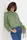 Короткий в'язаний джемпер oversize - м'ятний цвет, S