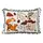 Подушка из мешковины с помпонами Лисичка та гриби 45x32 см (43PHBP_24S002)