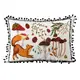 Подушка из мешковины с помпонами Лисичка та гриби 45x32 см (43PHBP_24S002)