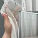 Готовая тюль (4х2,7м.) из ткани бамбук в клеточку. Цвет молочный с черным. Код 1580т 42-1247