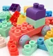 Мягкий силиконовый конструктор для детей Soft rubber building blocks 80 шт