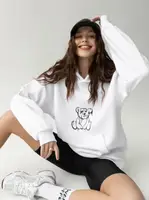 Худи женский oversized GBI BEAR Белый размер L/XL (13418-ж)