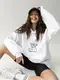 Худи женский oversized GBI BEAR Белый размер L/XL (13418-ж)
