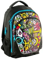 Молодежный рюкзак с абстракцией PASO 21L BDD-367 черный